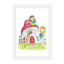 Fairies in the Mushroom House Print