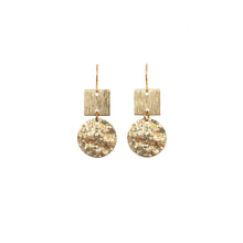 Geometric Brass Drop Earrings