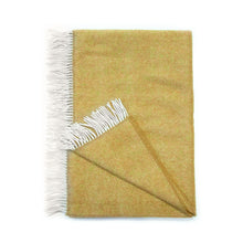 Cashmere Throw Mustard Mix Herringbone