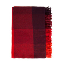 Cashmere Throw Red Large Block