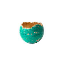 Teal Concrete Decorative Sphere Candle holder/ Planter