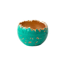 Teal Concrete Decorative Sphere Candle holder/ Planter