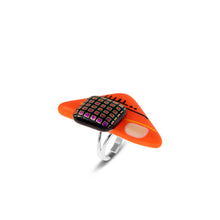 Checkered Ash Glass Ring