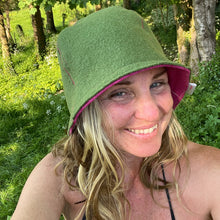 Sauna Hat Mid Blue / Moss Green