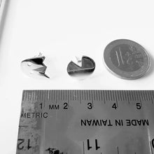 Pacman Ear Studs Sterling Silver