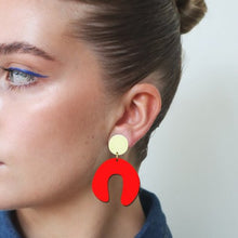 D Doodle Earrings in Red