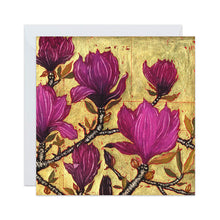 Dark magnolia with gold leaf