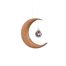 Artwood | Beech Small Moon Suncatcher | Crystal Sphere