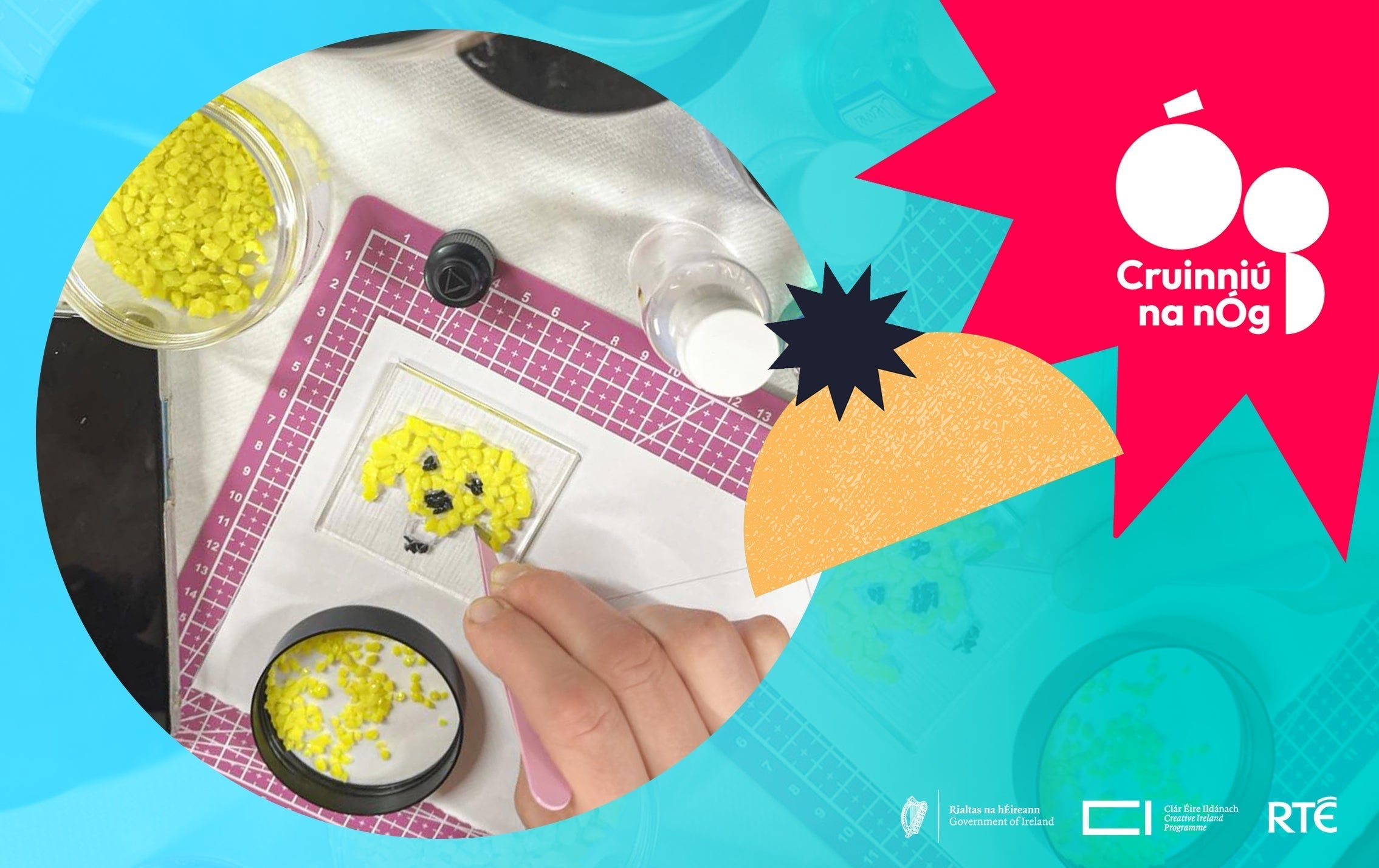 Celebrate Cruinniú na nÓg with our FREE Fused Glass Suncatcher Workshop for children