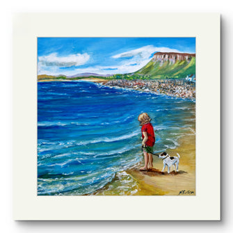 A Walk by the Sea, Strandhill & Ben Bulben Framed Print