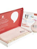 Irish Cashmere Baby Blanket Baby Pink Herringbone in a presentation box