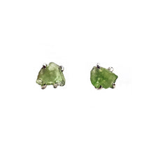 Raw Peridot Earrings