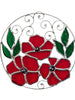 Red Flower Bouquet - Stained Glass