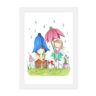 Fairies in the Rain Print