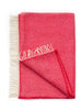 Cashmere Throw Raspberry Herringbone