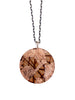 Ró Sgraffito Textile Necklace in rose-gold/rust