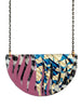 Bláth Batik Necklace in charcoal/deep-rose/gold/blue