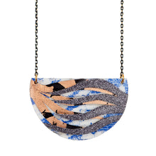 Bláth Batik Necklace in Blue/Pewter Shimmer/Rose-Gold/Black