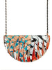 Bláth Batik Textile Necklace in orange/copper/silver/blue/black