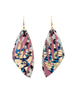 Peitil Batik Earrings in charcoal/deep-rose/lapis-gold