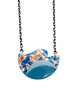 Tonn Sgraffito Necklace in turquoise/blues/rose-gold