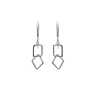 'Le Chéile' Square Link Earrings