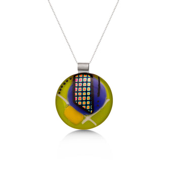 Spring Leaf Glass Pendant