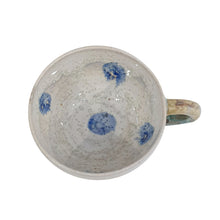 Turquoise & Cream Ceramic Cappuccino Mug