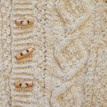 ‘Baby Love’ Hand Knit Hoodie Cardigan - Ecru tweed