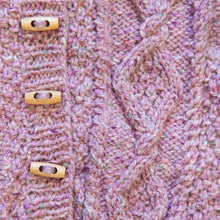 ‘Baby Love’ Hand Knit Hoodie Cardigan - Pink Tweed