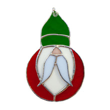 Stained Glass Bauble Santa