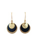 Black & Gold Disc Earrings