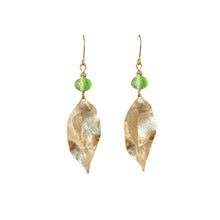 Green Krobo Brass Leaf Earrings