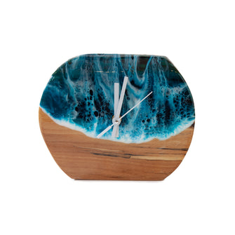 Resin and Wood Mantle Clock