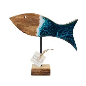 Free Standing Resin & Wood Fish