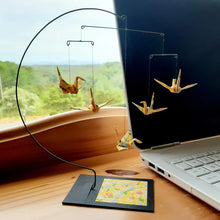 Yellow Swirl Desktop Crane Mobile