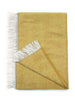 Cashmere Throw Mustard Mix Herringbone