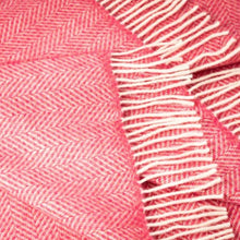 Cashmere Throw Dusty Pink Bubblegum Herringbone
