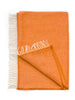 Cashmere Throw Orange Herringbone