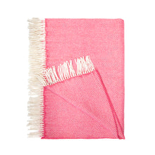 Cashmere Throw Dusty Pink Bubblegum Herringbone