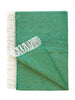 Cashmere Throw Green Herringbone