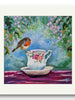 Robins appear..... perched on a Country Roses teacup