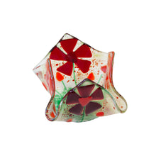 Red Flower Handkerchief Candle Holder