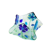 Blue Flower Handkerchief Candle Holder