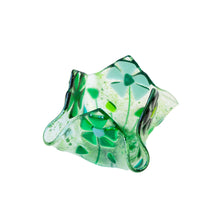 Green Flower Handkerchief Candle Holder