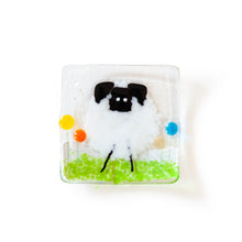 Fused Glass Sheep Trinket Dish
