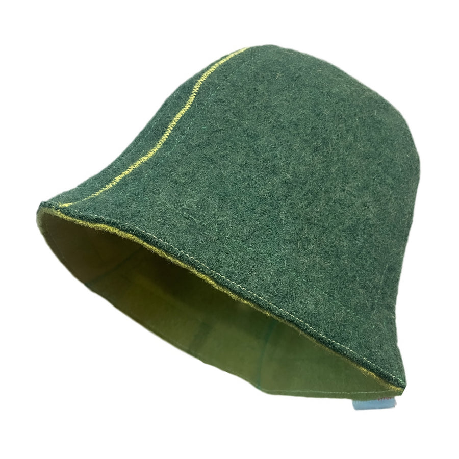 Sauna Hat Acid Green/ Forest Green– The Leitrim Design House