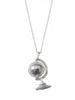 Spinning Globe Necklace Sterling Silver