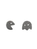 Pacman Ear Studs Sterling Silver