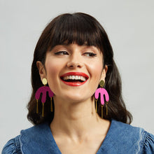 Megamelt Earrings in Hot Pink